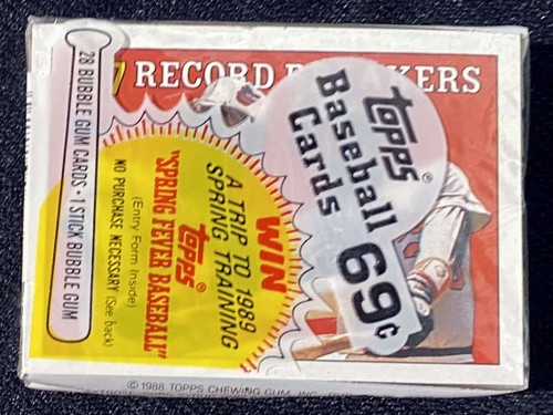 1988 TOPPS SEALED CELLO PACK w/ EDDIE MURRAY FRONT PETE ROSE ON BACK ! - Picture 1 of 2
