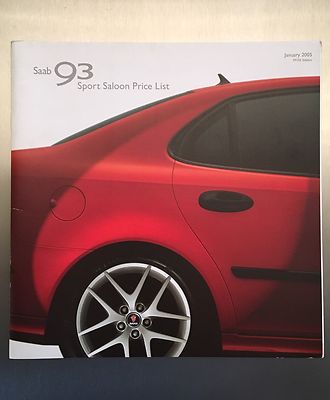 Saab 93 Sportlimousine Preisliste Prospekt 2005- Linear, Sport. Vector,Sport.Aero