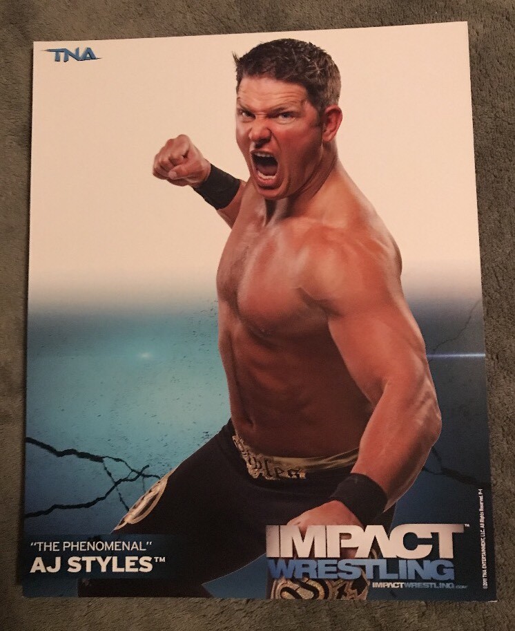 AJ STYLES TNA WRESTLING 8X10 PROMO PHOTO UN-SIGNED WWE ECW