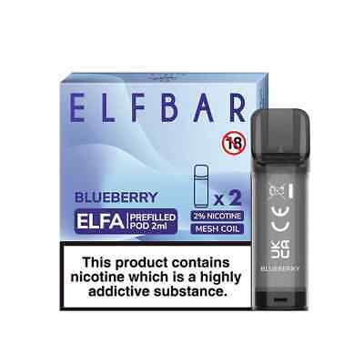 Buy ELF BAR ELFA PODS REPLACEABLE PRE-FILLED | All Flavours | 2 Pack | 20MG | 2ML