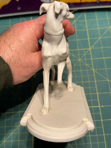 RARE Vintage Boehm Whippet Dog Figurine Bisque Porcelain Sculpture Art Figure - Picture 9 of 15