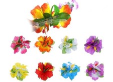 ALIMITOPIA Hawaiian Flower Hair Clip, 8pcs, Medium Size, Fabric Multicolor