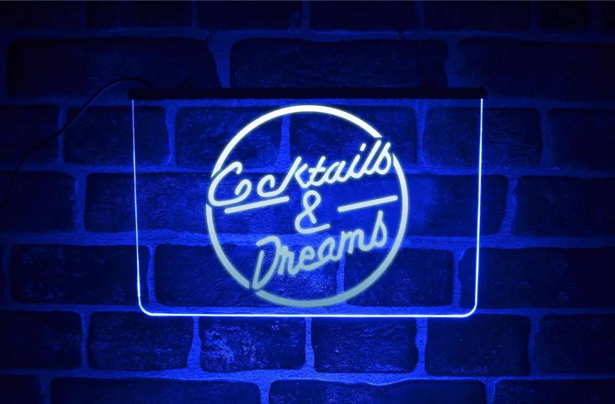 Cocktails and sale dreams led sign