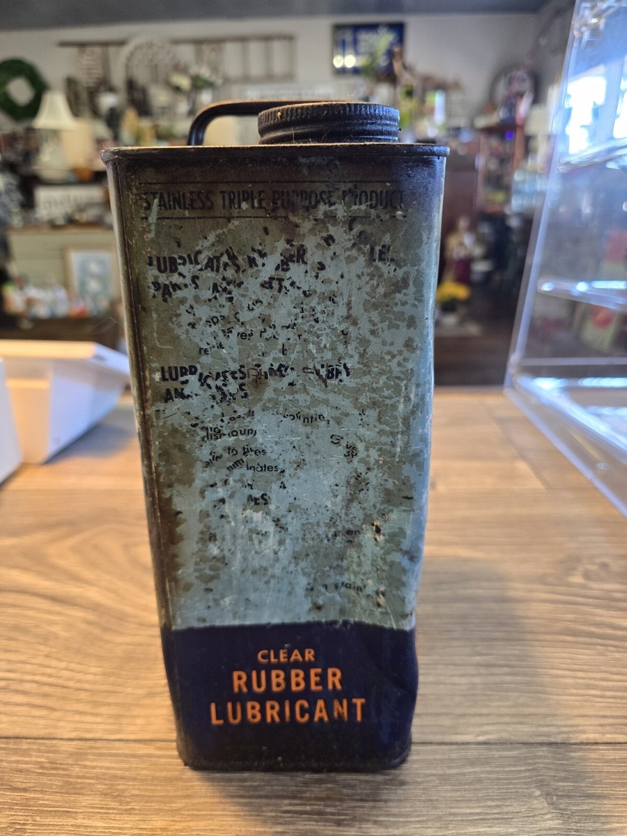 Vintage INDIAN HEAD Rubber Lubricant 1 GALLON CAN Chief Permatex