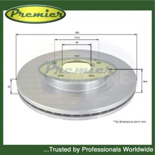 Premier Front Brake Disc Fits Mitsubishi Shogun Pinin 1999-2007 1.8 2.0 #1