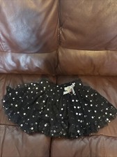 Hello Kitty Black Tutu Tulle Full Twirl Skirt Sz 6 Black Ruffles Embellished