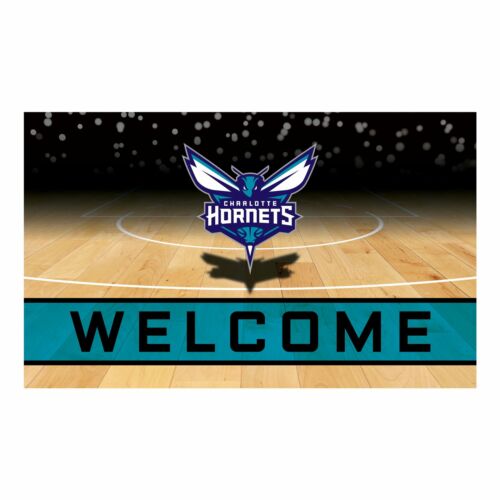 Alfombra de puerta de bienvenida Charlotte Hornets Crumb Rubber 30x18 - Imagen 2 de 5