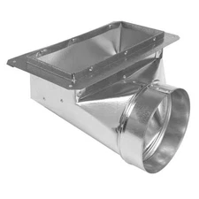 4" x 10" x 6 Galvanized 90° Bend Floor Ceiling Heat AC Register Duct Boot Flange