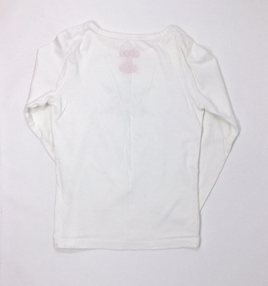 Circo 女孩彩虹水钻雪花长袖白色 T 恤 XS 4/5 码 — 第 2/4 张图片