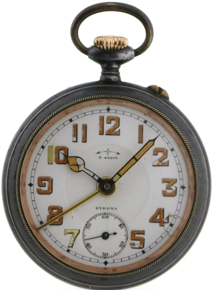 Eterna Reloj Despertador - Alarma - Función Recordatorio Patente 42203 Hierro Bruñido Ø51mm