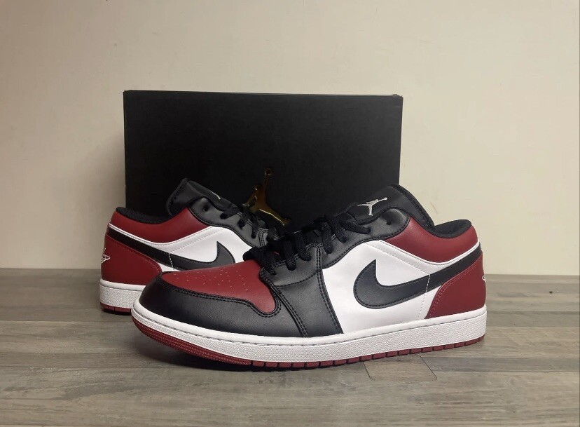 新品未使用★Nike Air Jordan 1 Low \"Bred Toe\" Amazon.com | Nike Air Jordan 1 Low Men's Shoes Alternate