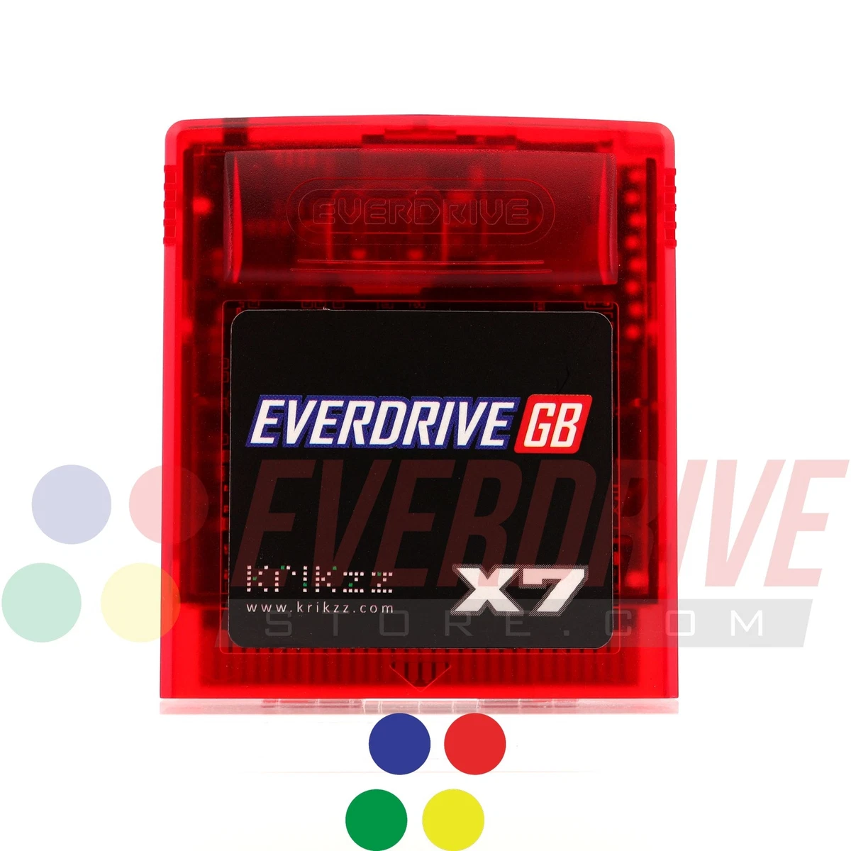 Everdrive GB X7 Frosted Red For Nintendo GameBoy By EverdriveStore 