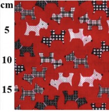 1/2 Metre Scottie Dog Scottish Terrier Design 80% Poly 20% Cotton Fabric