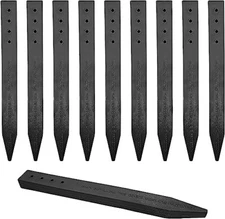 10pk Black Bender Board Landscape Lawn Edging Stakes for use with Terrance Board