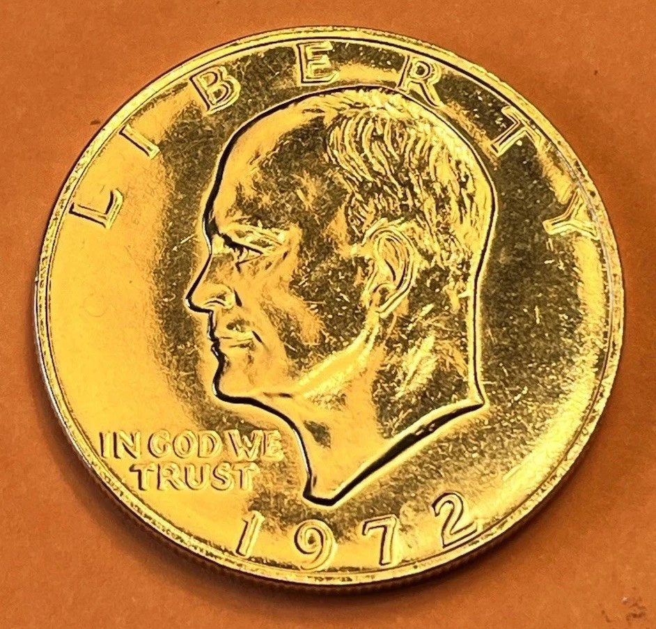 鐘は金なり Gold Eisenhower Dollars 1972 for sale | eBay