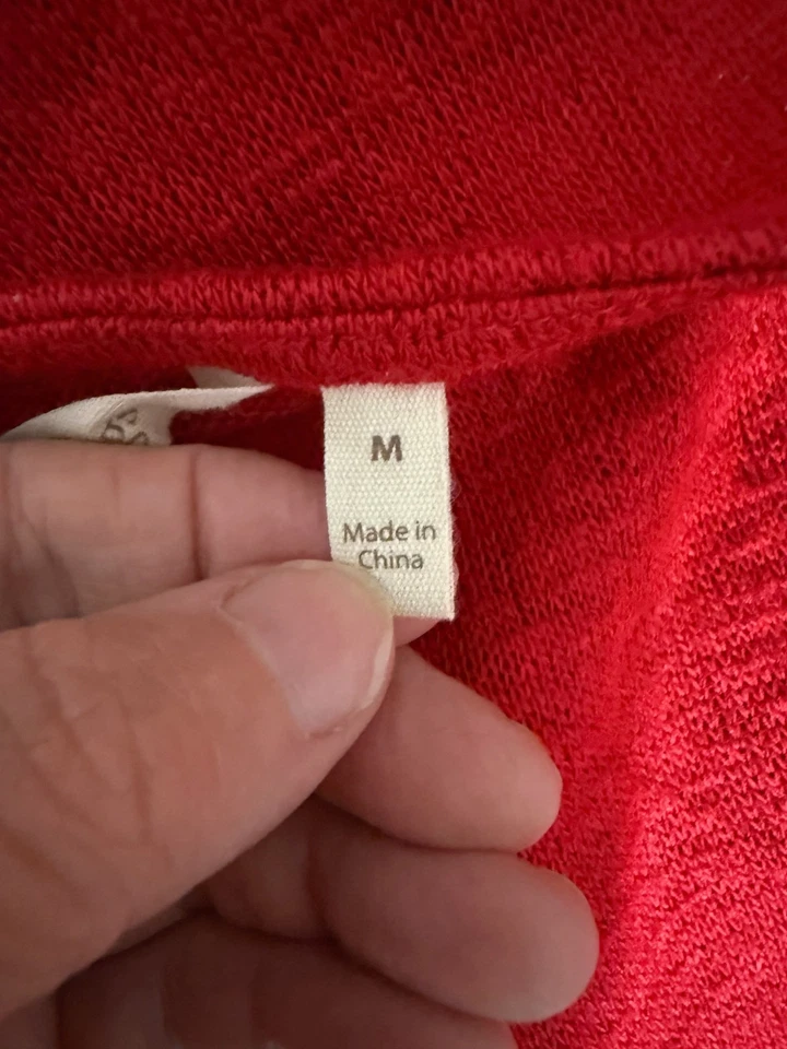 Suéter para mujer SOFT AROUND rojo cremallera frontal cuello en V M Foto 4 de 4