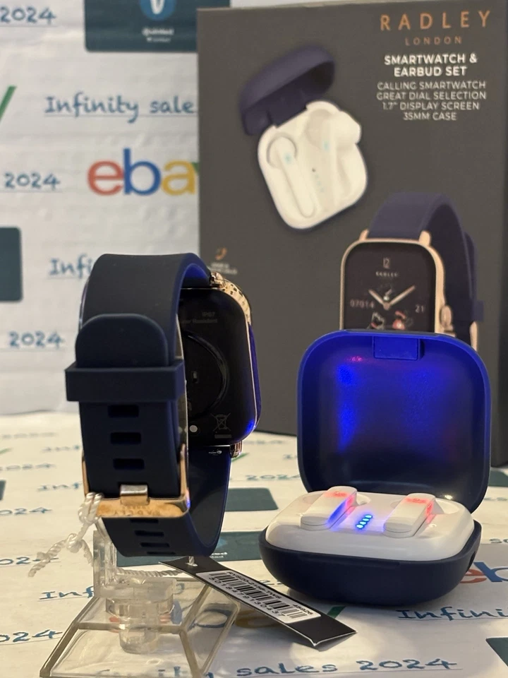 Radley Series 20 Smart Ink Rectangle Calling Watch with True Wireless Earphones - Image 4 of 4