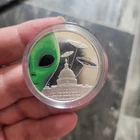 👽 Alien & UFO 🛸 Colorized Solar System Coin 1 Troy Oz .999 Fine Silver Round