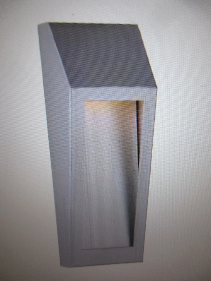 Cuña CRAFTMADE de 11 pulgadas Aplique de pared LED interior/exterior con acabado de aluminio cepillado Foto 2 de 4