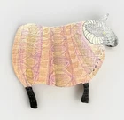 Vintage Artisan Sheep Brooch Pin C61a