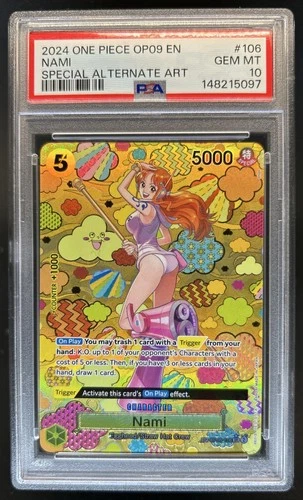 2024 One Piece Emperors in the New World Nami Special Alt Art #OP08-106 PSA 10