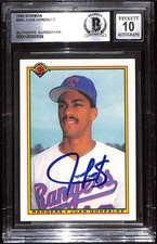 1990 Bowman 492 Juan Gonzalez RC BAS Auto 10 Autograph BGS hld stress crk C99199
