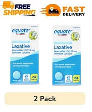 (2 pack) Equate Maximum Strength Sennosides Laxative Tablets for Constipation...