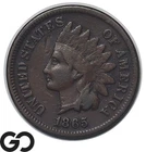 1865 Indian Head Cent Penny, Civil War Era, Copper-Nickel Composition
