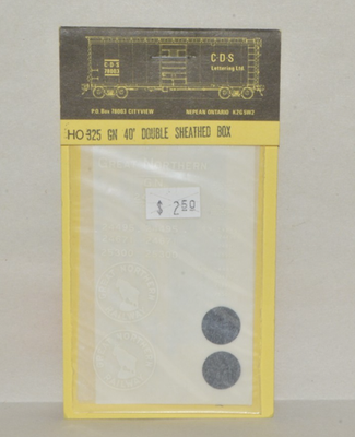 #ad HO scale dry transfer decals C D S 325 Great Northern Ry 40#x27; double sheathed box $2.50