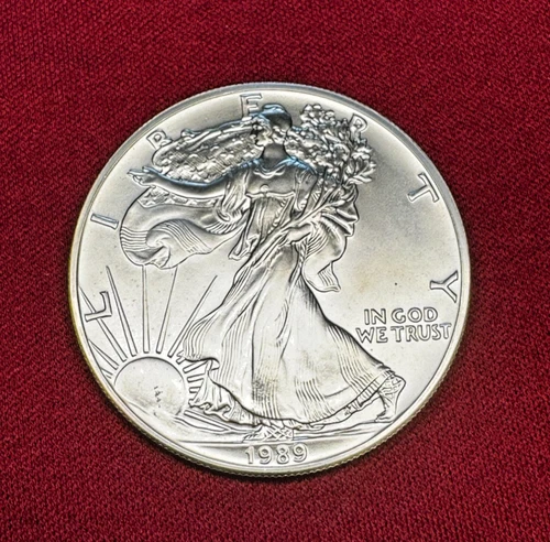 1989 American Silver Eagle 1 Troy Oz. .999 Fine One Dollar BU Uncirculated Coin