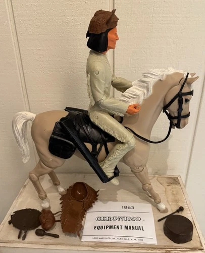 Vintage Marx Johnny West Era Chief Geronimo & Comanche Horse Lot