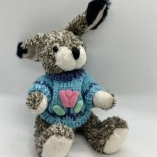 HugFun Bunny Rabbit in Sweater Jointed Plush Toy Stuffed Animal 1999