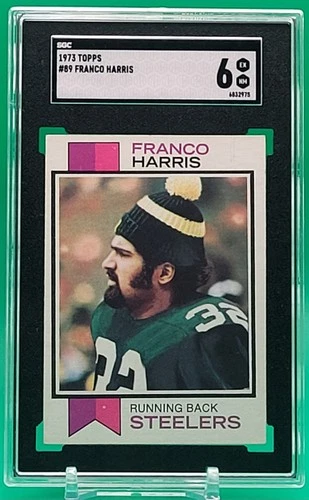 🔥1973 Topps🏈 #89 FRANCO HARRIS RC Rookie SGC 6 EX-MT HOF Pittsburgh Steelers🔥