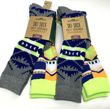 Northeast Outfitters Ski Socks Lot of 2 2 Pair Ea Youth Small Aztec Socks B9