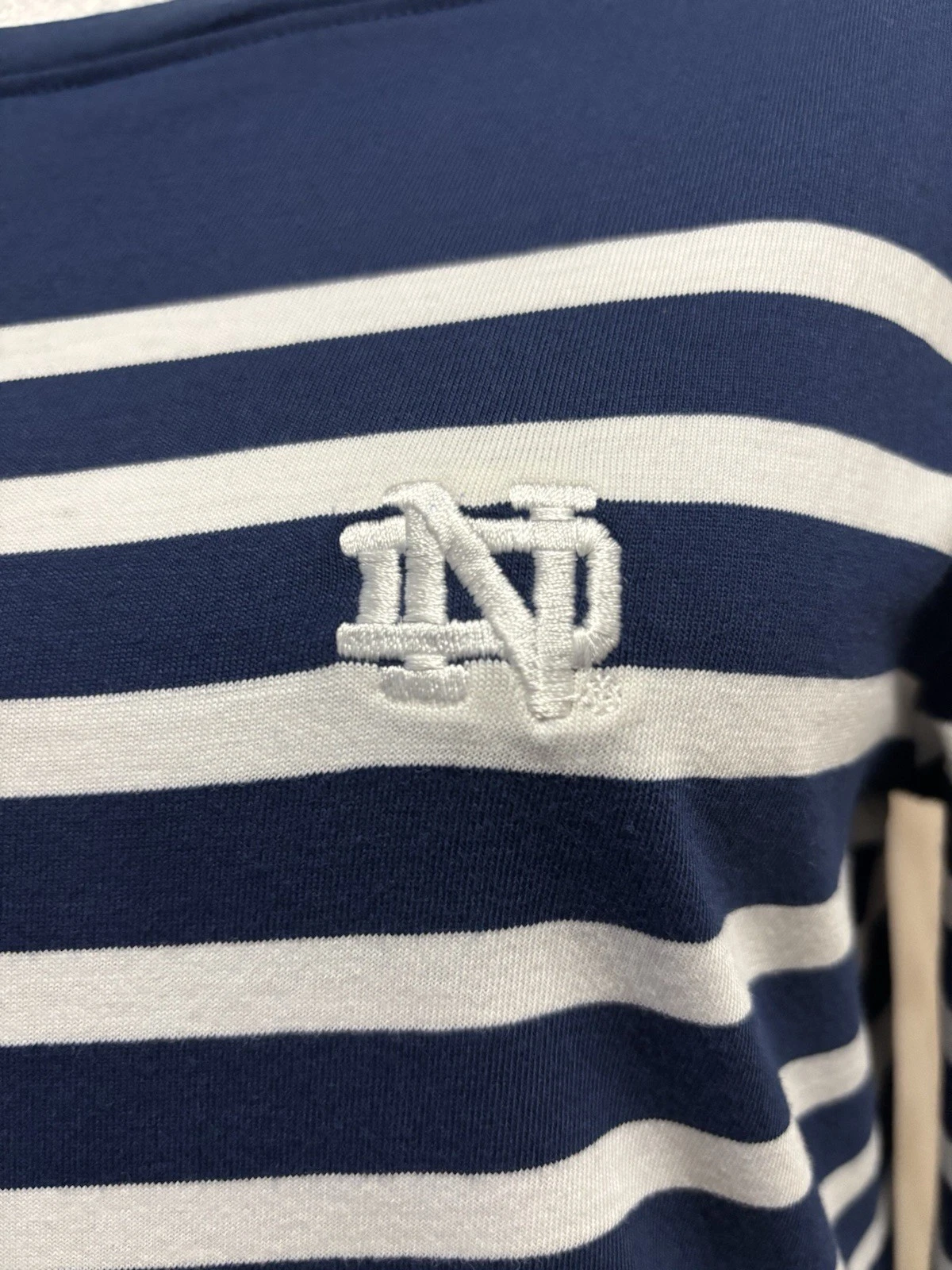 PALM ANGELS Abito felpa LADY IRISH Peter Millar Pima cotone classico a righe blu navy taglia M.