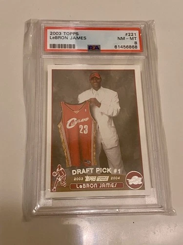 2003 Topps #221 Lebron James RC Rookie Card PSA 8 Cavaliers Lakers
