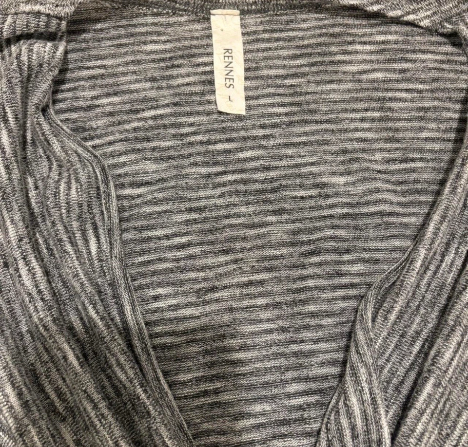 Mini Vestido Y2K Gris Tejido Bodycon Cinturón Cuello en V Suéter Vestido Oficina Sirena Foto 3 de 4