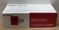 GENUINE CANON 125 Black Toner 3484B001AA LBP6000 LBP6030 MF3010- NEW SEALED BOX 