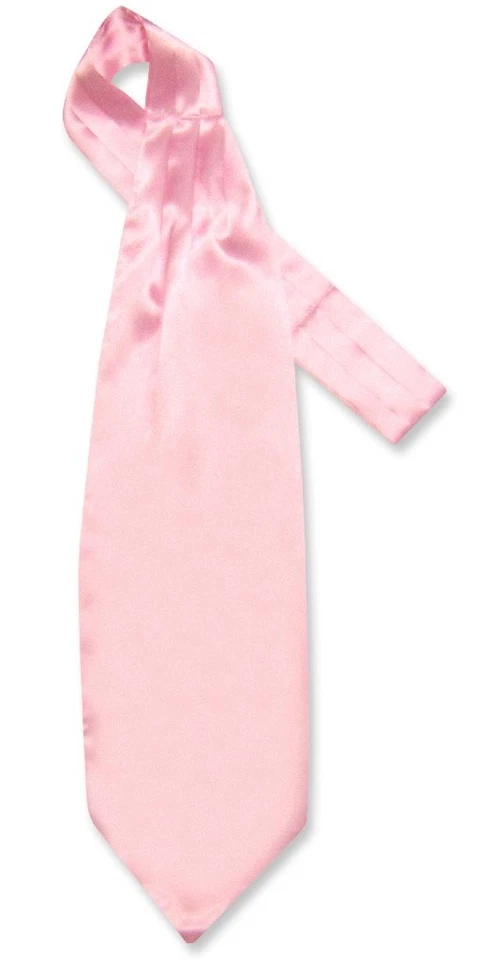 Biagio ASCOT Solid LIGHT PINK Color Cravat Mens Neck Tie - Image 2 of 2