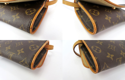 Authentic LOUIS VUITTON Twin PM Monogram Pochette Clutch Shoulder