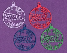 Christmas Ornament Merry Christmas die cuts scrapbook cards
