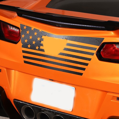 Borde de calcomanía trasera negra bandera de EE. UU. para Corvette C7 2014-2019 - Imagen 4 de 12