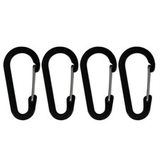6.1cm Aluminum Carabiners Clip, Set of 4, for Camping, Hiking, Outdoor and Gym