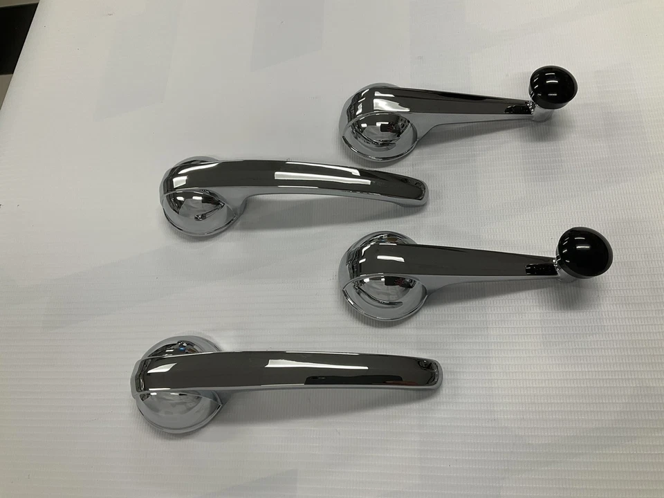 47-66 Chevy Gmc Pickup Chrome Interior Inside Door Handles Window Cranks 1947-66 - Image 2 of 4