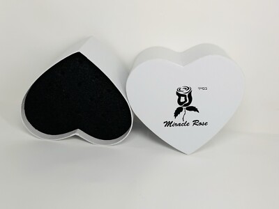 New Miracle Rose Flower Box With Inserted Foam White Heart Shaped Gift 