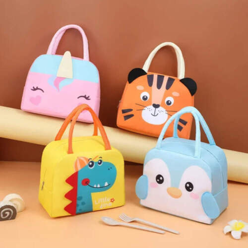 Tote Lunch Box Bag Cartoon 3D Three-Dimensional Insulation Student Lunch Bag Thi