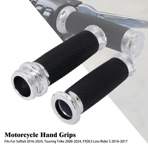 Chrome Electronic Throttle 1" Hand Grips For Harley Touring Electra Glide 08-24
