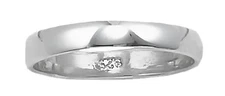 Sterling Silver 925 Half Round 3mm Domed  Band Wedding Thumb Ring NEW