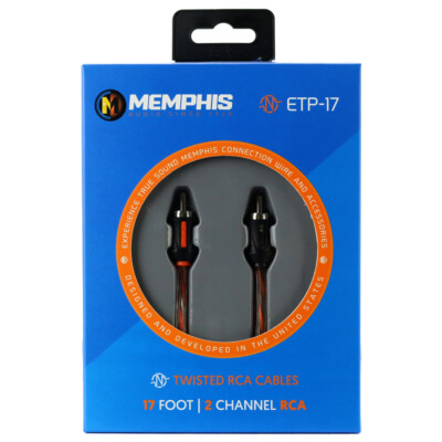 Memphis Audio ETP-17 17 ft. 2-Channel RCA Interconnect Cable Car Audio NEW
