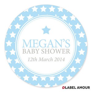 Personalised Baby Shower Birth Sticker Seals Labels Boy Girl 03la